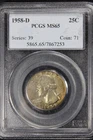 1958-D Washington 25C PCGS MS65