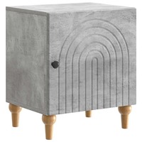 Nachttisch Betongrau Holzwerkstoff 43 X 34,5 X 50 Cm