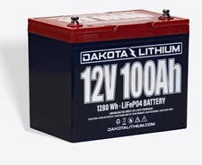 Dakota Lithium 12V 100Ah Deep Cycle LiFePO4 Battery for Trolling Motors & Solar