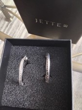 Jette Joop Creolen Silber 35mm mit Marcasitten 925er Silber