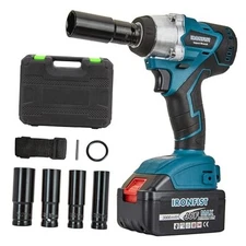  Cordless Impact Wrench, Electric Power Impact Screwdriver with 21V Lithium 