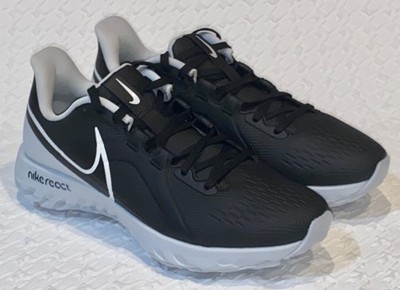 NIKE React Infinity Pro Black Grey White Golf Cleats Shoes NEW Mens Sz 6.5 8