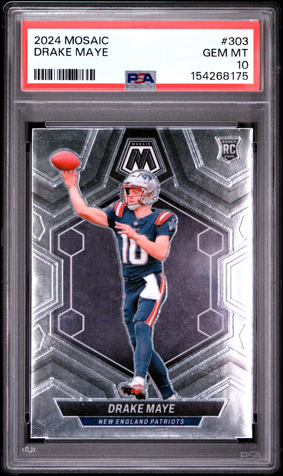 2024 PANINI MOSAIC #303 DRAKE MAYE ROOKIE RC PSA 10