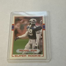 Topps Michael Irvin #333 Rookie Dallas Cowboys NFL Football Trading Card. rookie card picture