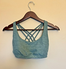 Victoria's Secret Bralette Sports Bra Lightly Padded Wireless Medium Green