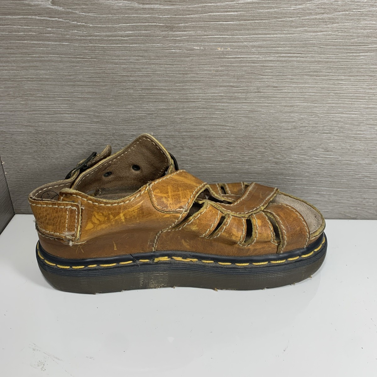 Dr Martens Sandals Men 5 Brown Leather Fisherman Chunky  display picture 2