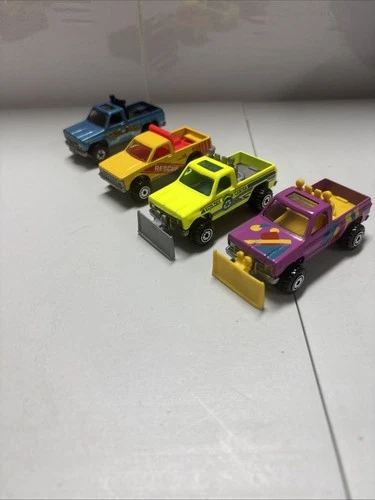Vintage lot of 4 hot wheel pickup trucks