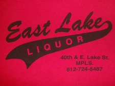 LIQUOR STORE T SHIRT M EAST LAKE MINNEAPOLIS MN INDIE ROCK SIMPLE PRINT VTG Y2K