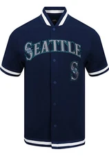 Seattle Mariners Pro Standard Navy Button Down Official MLB Classic Jersey