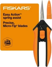 Fiskars 6" Pruning Scissors for Flower Stems, Herbs, Buds, and Small Plants, Gar