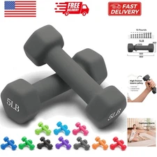 Weights Dumbbells 10 Colors Options Compatible with Set of 2 Set,1-15 LB, Ant...
