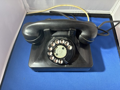 #ad Art Deco Bakelite Rotary Telephone Desk Phone NORTH ELECTRIC Galion 1940s $95.00