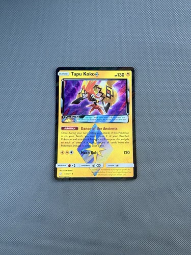 Pokemon Card Tapu Koko ◇ 51/181 Team Up Holo Prism Star Rare NM 2019 #2