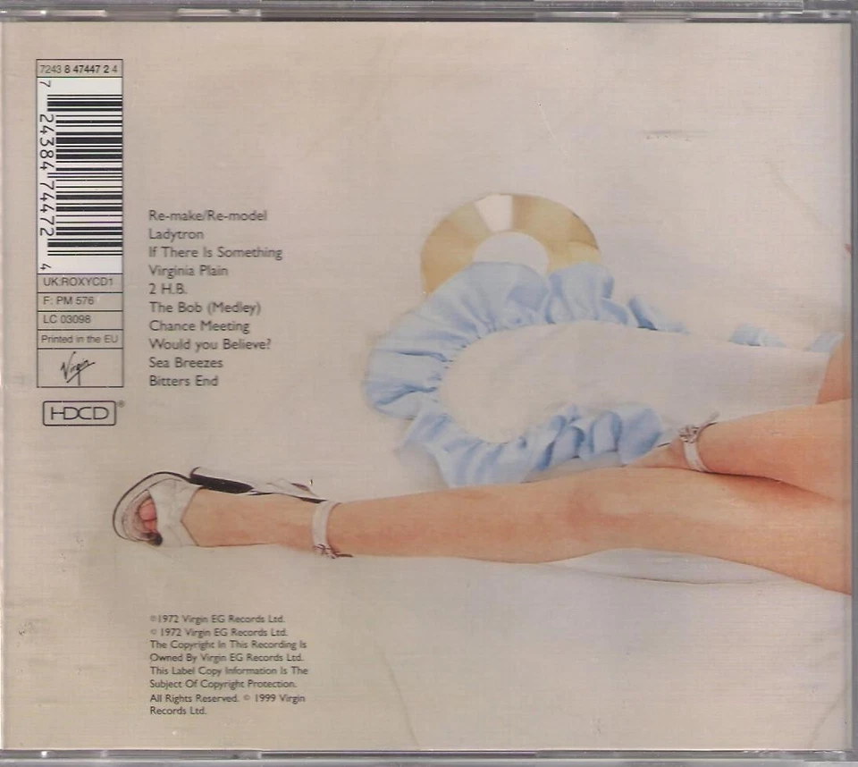 HDCD Roxy Music/Roxy Music/1st/Debüt/10 Songs/1972/Remaster HDCD 1999/Brian Eno - Bild 2 von 2