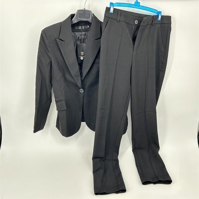 YYNUDA Damen-Hosenanzug, Manager-Stil, schmale Passform, eleganter Blazer mit Ho