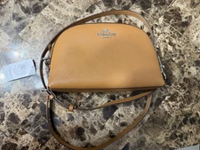 Coach Madi Light Saddle Brown Crossgrain Leather Zipper Crossbody Bag - NWT