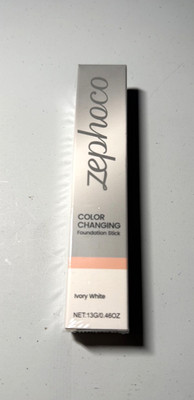 Zephoco Color Changing Foundation Stick Ivory White 13G/.46 oz - NEW! SEALED!