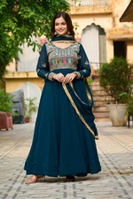 Designer Women Pakistani Ready Made Gown L Dupatta Salwar Kameez Palazzo Kurti