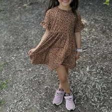 Rylee + Cru Short Sleeve Cotton Dress 4-5Y