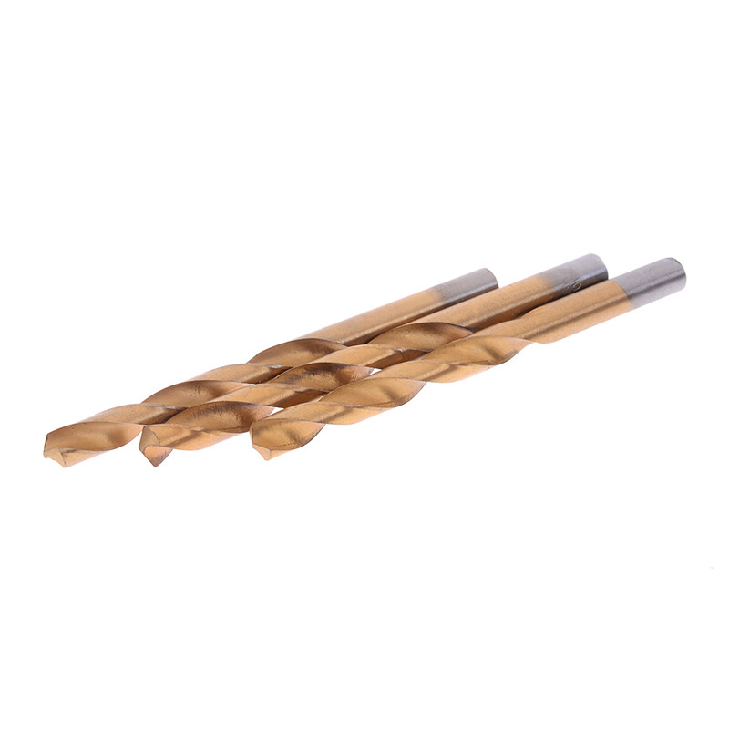 HTS 10-teiliges Titan-beschichtetes Bohrerset – Twist-Bohrer Für Metall, Holz, Kunststoff & Mehr
