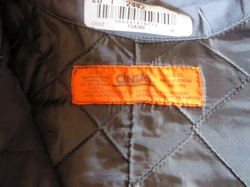 Work Jackets Used Uniform Cintas Unifirst Red Kap Insulated Lined Panel Coat image 7