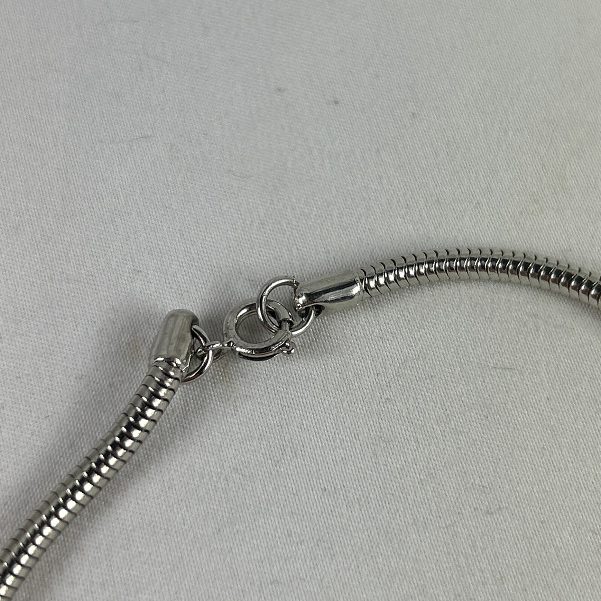 Slip Knot Necklace Silver Tone Rope Chain 30” Spring Ring Closure 