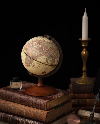 Mapa del Mundo Globo Tierra Diseño Vintage para Escritorio de Oficina Educación Enseñanza Decoración - Imagen 5 de 8