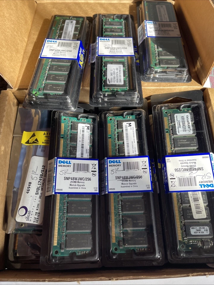 Lot of 45 Assorted RAM Sticks - 512MB, 256MB, 64MB, 32MB - Open Box - Image 2 of 2