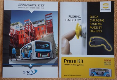 Rinspeed SNAP Prospekte + Pressemappe / Brochures + Presskit _Genf / Geneva 2018