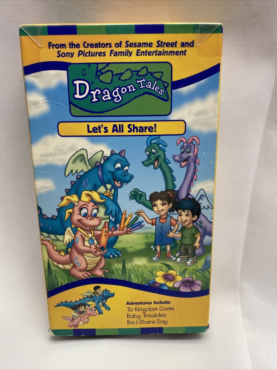 Dragon Tales - Lets All Share (VHS, 2000) Kids Show For Children