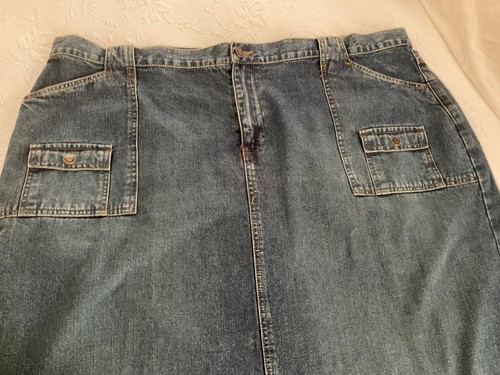 Womens plus size 22 Dark Blue Denim Skirt - Picture 3 of 3