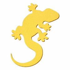Gelber Holz Gecko - Deko Zuschnitte Größenauswahl
