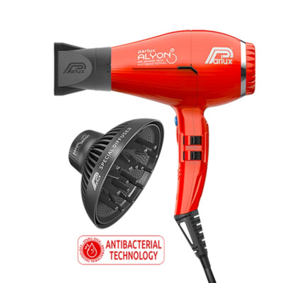 Parlux Alyon Air Ionizer Tech Eco Friendly Rot- Haartrockner mit Diffusor