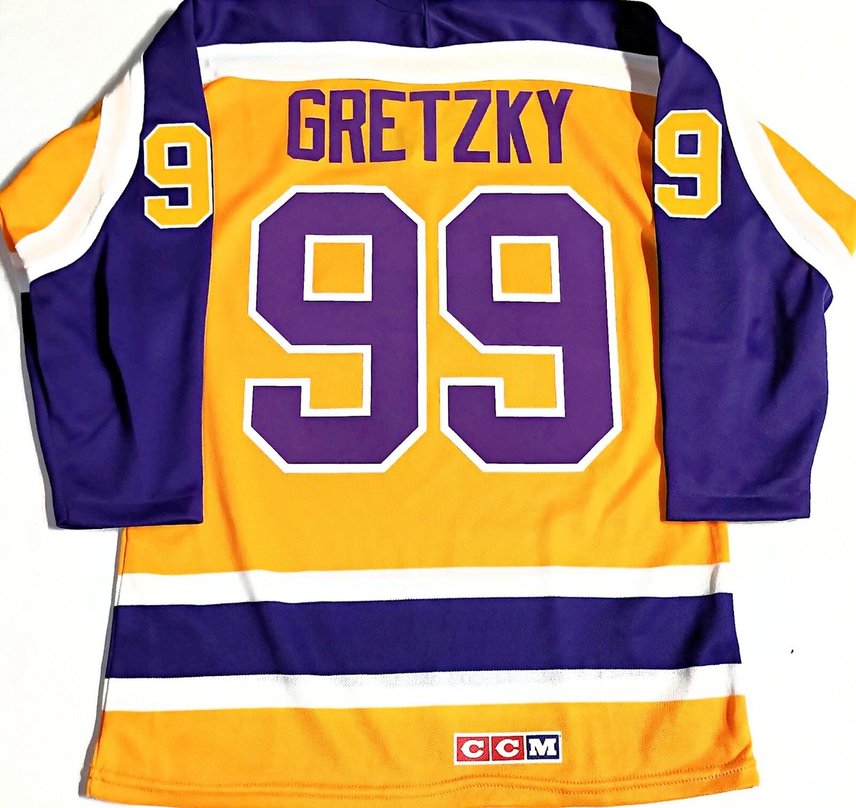 YOUTH-NWT-XL VINTAGE WAYNE GRETZKY LA KINGS GOLD 1983 CCM YOUTH-NWT-XL VINTAGE WAYNE GRETZKY LA KINGS GOLD 1983 CCM