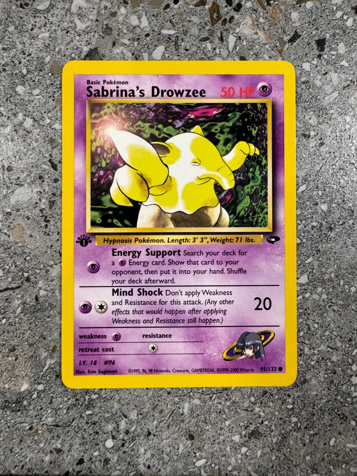 Pokemon TCG Cards 1st Edition Sabrina's Drowzee 95/132 Gym Challenge NM