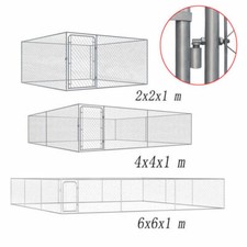 Outdoor Dog Kennel Galvanised Steel Pet Frame House Playpen Enclosure Run Cage