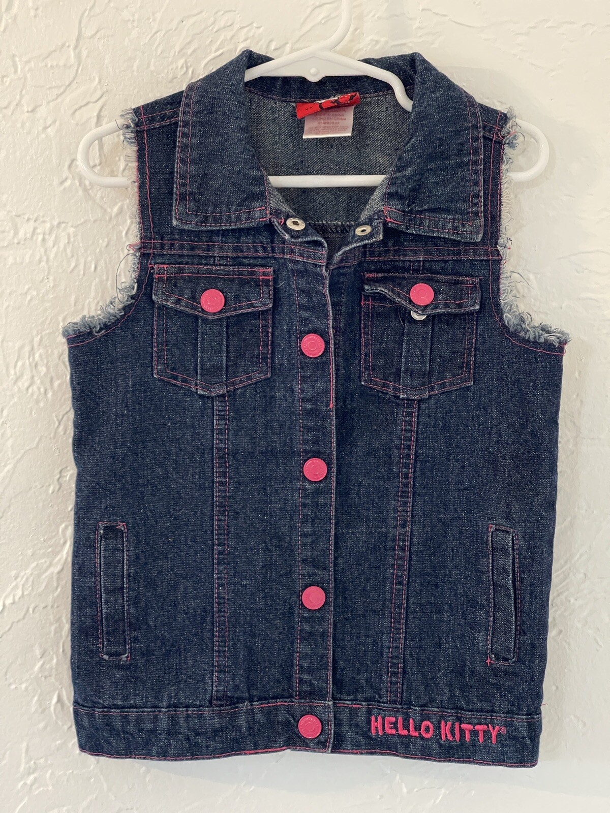 Hello Kitty Denim Jacket Vest - Size 4T 
