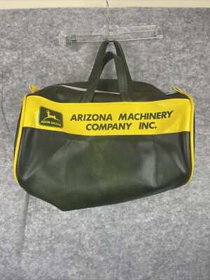 John Deere Leather Large Duffle Travel Carry-On Weekender Bag Full Zip