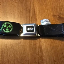 Marvel Avengers Buckle Down 2012 Seatbelt Belt Adjusts 24”-38” Black W/logos E48