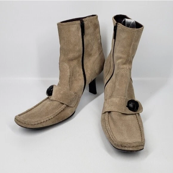 Patrick Cox Wannabe Boots Suede Square Toe Size 40 eBay
