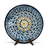 Ø 27 Cm Usbekische Ljagan Z3 Plate Teller Lagan Handgemalt Keramik Servierteller