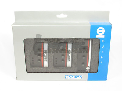 Sparco Settanta Pedal Set Clutch Brake Accelerator Black Manual