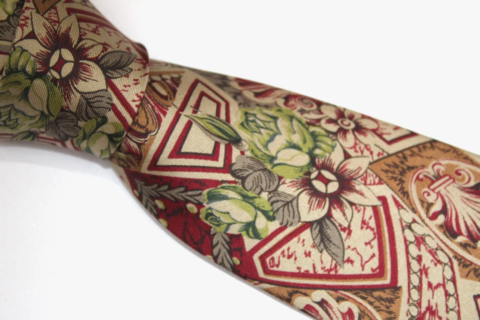 Corbata de seda FRATELLI RUSSO hecha en Italia F50022 Foto 3 de 4