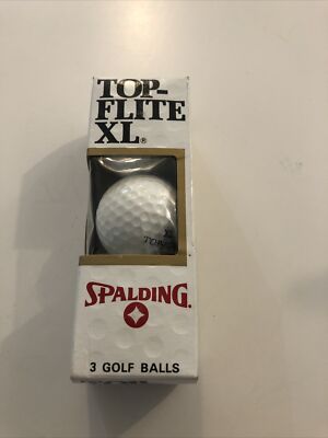 TOP-FLITE SPALDING XL GOLF BALL 3 PACK BALLS White NOS