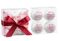 Luxury Home Spa Bath Gift Basket Stocking Stuffer Holiday 4pcs Bath Fizzies Set