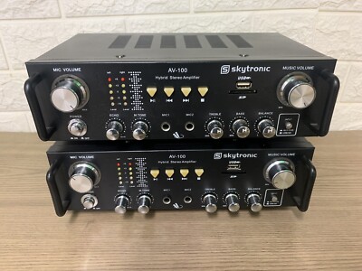 N:2 Skytronic AV-100 Stereo Karaoke Verstärker / USB / SD / 2x50 Watt