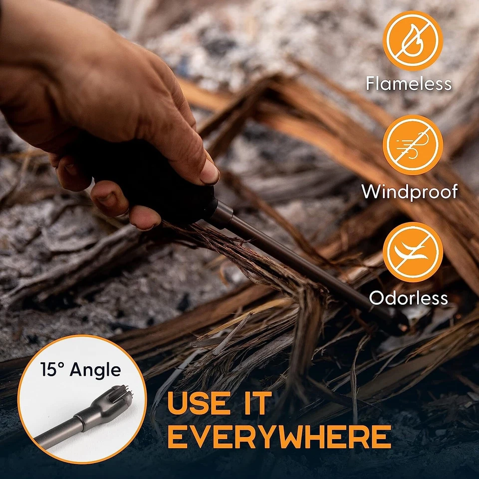 Encendedor Para Parrilla Largo Portatil Recargable Barbacoa Velas Camping Seguro NUEVO Foto 3 de 4