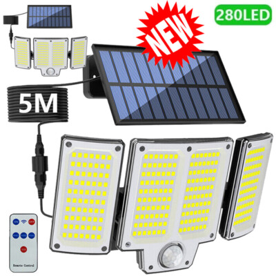 9900000LM Lamparas Luz Led Solares Luces Para Exterior Patio Sensor De Movimient