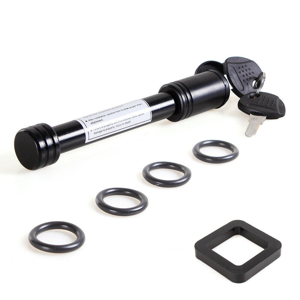 5/8" Trailer Hitch Black Locking Pin AntiRattle 2" Receiver & 2