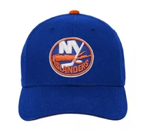 YOUTH ROYAL NEW YORK ISLANDERS BASIC ADJUSTABLE HAT, YOUTH ONE SIZE, BLUE/ORANGE